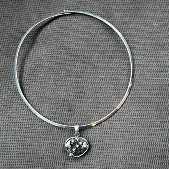 Etsy Floating Heart Bangle Necklace - Picture 5 of 15